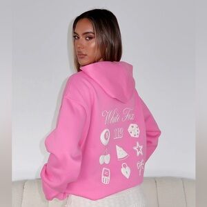 NWT White Fox Pink Lucky Charms Hoodie